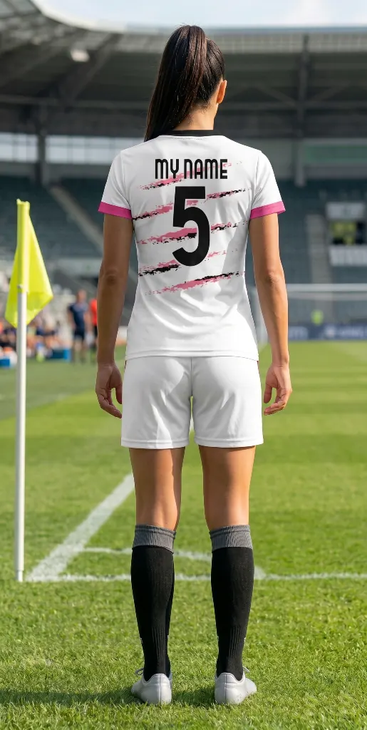 Divisa away WoMentis F.C. vista da dietro